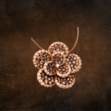 Floral Zircon Pendant Set