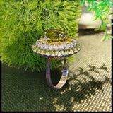 Elegant Peridot Silver Ring-0004