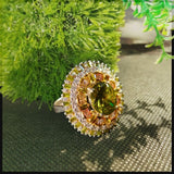 Elegant Peridot Silver Ring-0004