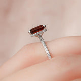 Garnet Centre Stone Ring-00036