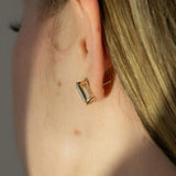 Bezel Stud Earrings