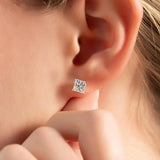 Princess cut Studs