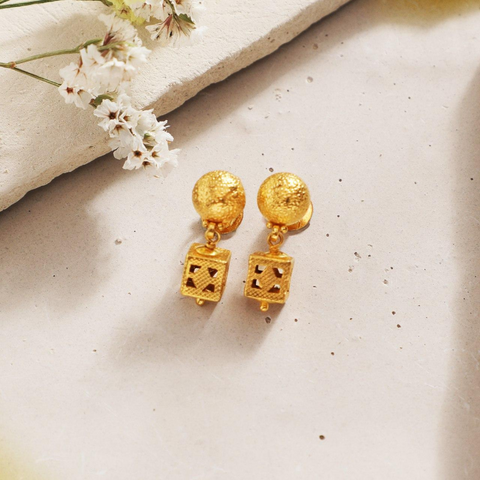 Cube Drop Earrings-0006