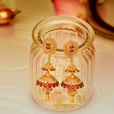 Enamel Jhumka Earrings-0003