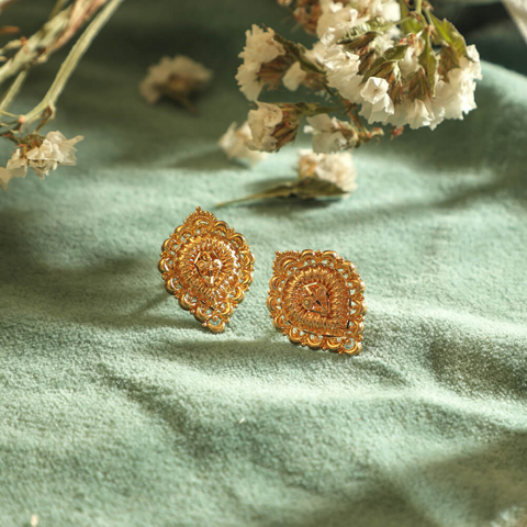 Leaf Stud Earrings-0009