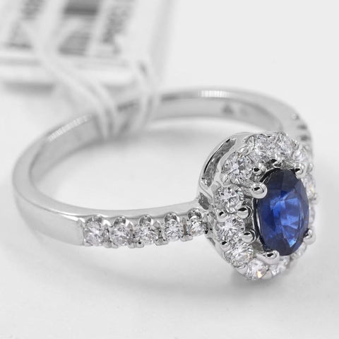 Silver Sapphire Halo Ring-0007