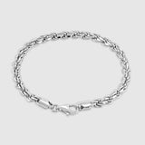 Sterling Silver Rope Cut  Bracelet 5mm